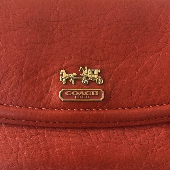 Coach burnt Orange Wallet, GUC - Picture 3 of 13